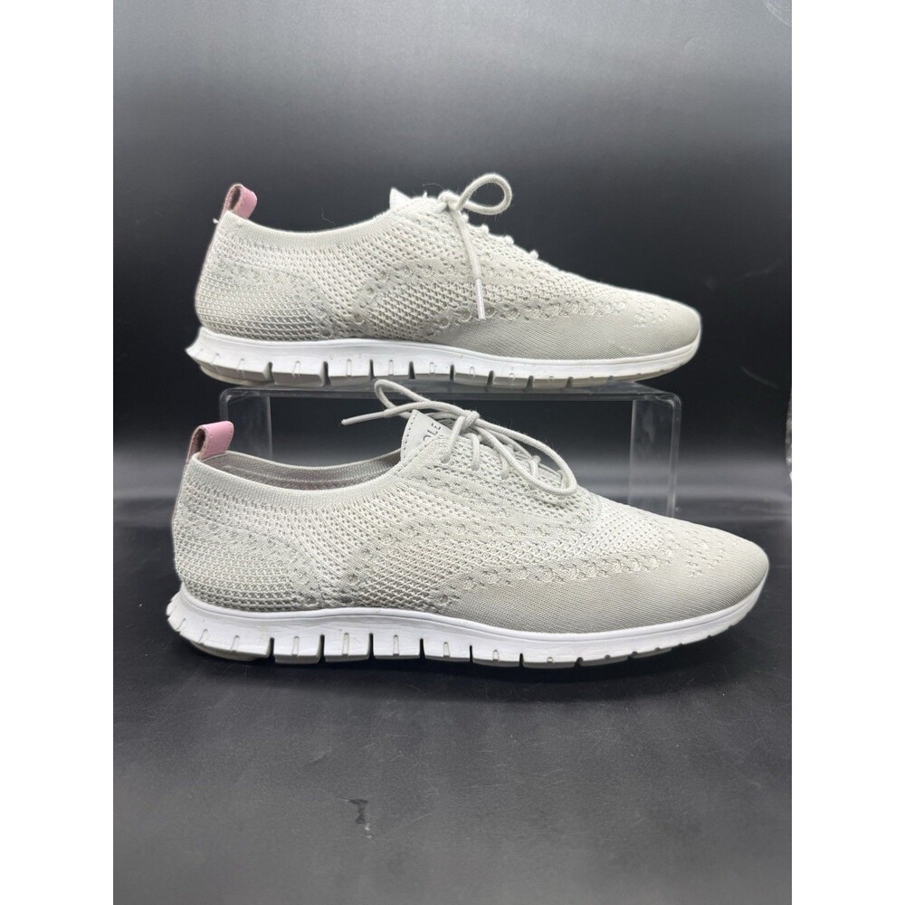 Cole Haan ZeroGrand W24030 Women's Sneaker Oxford Shoes Wingtip Knit US 9B Gray